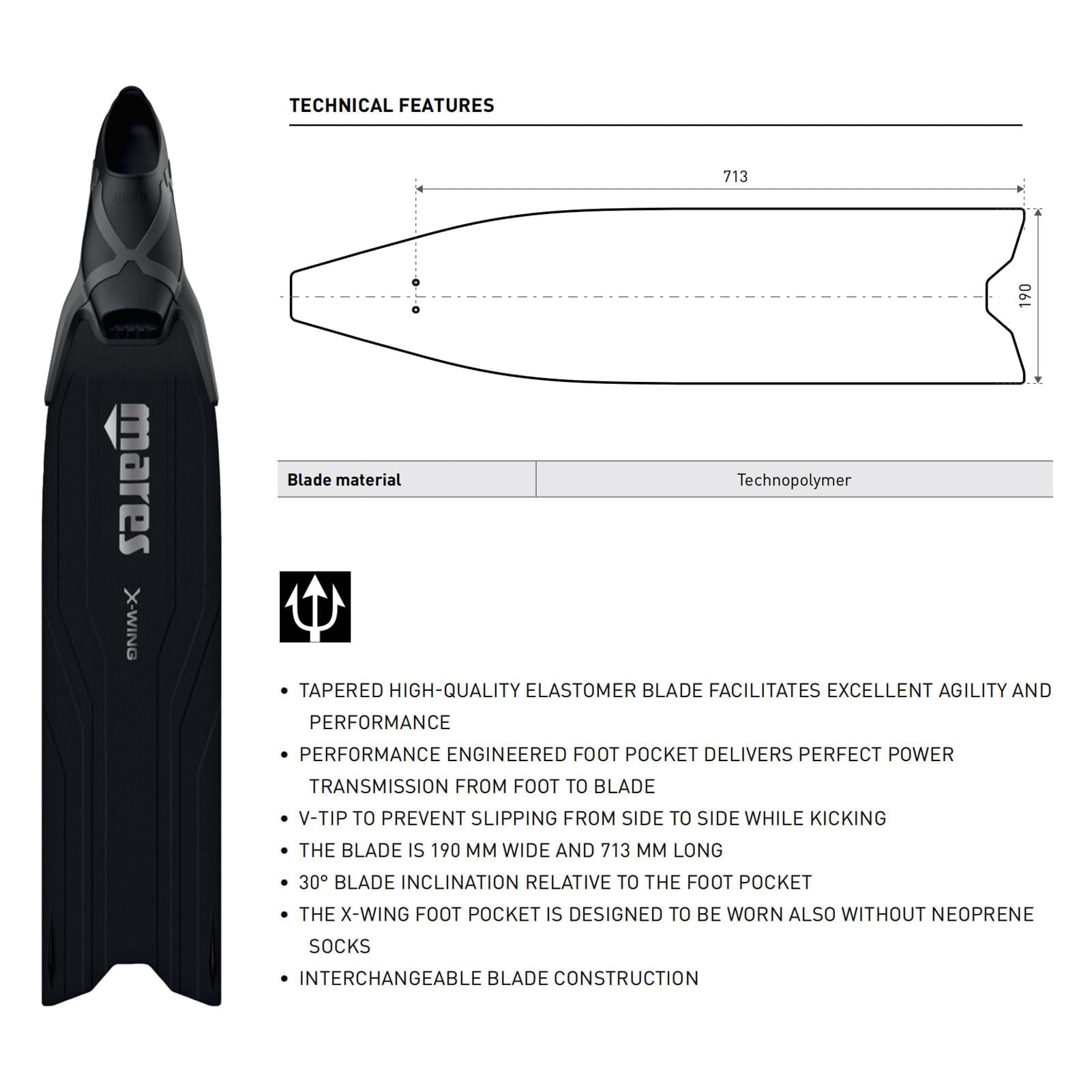 Mares X-Wing Pro Freediving Spearfishing Fins