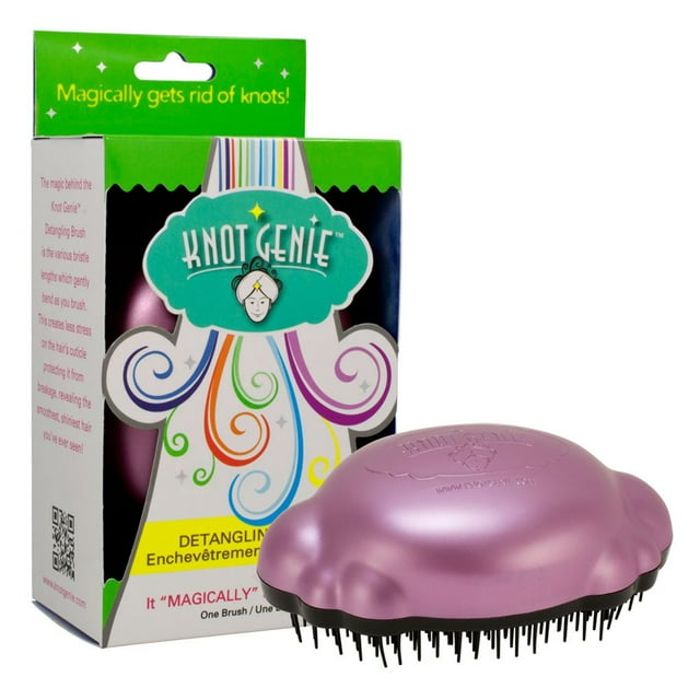 Knot Genie cepillo para desenredar el cabello para niños | Tamaño completo original | Perfecto para cabello rizado Separa suavemente los enredos y deja el cabello suave y brillante | El desenredante d