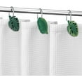 thumbnail image 4 of Sunlit Tropical Leaf Decorative Shower Curtain Hooks Green Botanical Shower Curtain Rings, Resin, Monstera Deliciosa Strelitzia Reginae Leaves Shower Curtain Hangers for Bathroom, Set of 12, 4 of 5