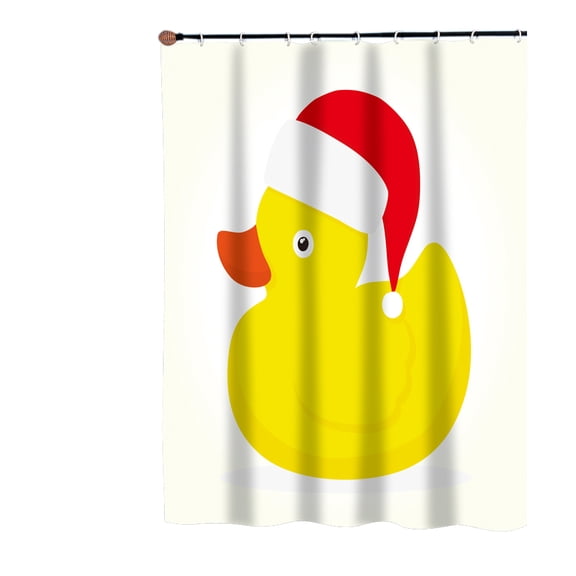 Carnation Home Fashions "Christmas Ducky" Fabric Shower Curtain - Multi 70x72"