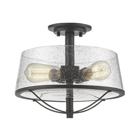 

3 Light Semi-Flush Mount in Transitional Style 13.38 inches Wide By 11.25 inches High Bronze Clear Seedy Bailey Street Home 372-Bel-2334129