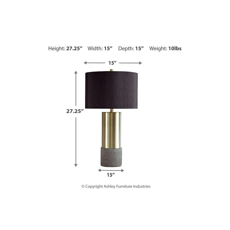 Jacek Table Lamp Pair - Gray/Brass Finish 27.25 Jacek Table Lamp Pair - Gray/Brass Finish 27.25