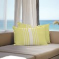 thumbnail image 3 of Yellow Beige Striped Outdoor Pillow Covers 20x12 Inch Lumbar Pillow Covers Set of 2 Waterproof Decorative Throw Pillow Cases Modern Farmhouse Retro Lines Cushion Covers for Patio Furniture Garden, 3 of 6