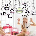 30PCS Cute Panda Birthday AIF4 Hanging Swirl Decorations, Panda Bear