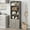 Grey, variant on Homhougo Tall Bookcase with Doors, 4-Tier Wooden Bookshelf, Floor Standing Wooden Display Bookcase with Double Doors and 4 Open Shelves, Ideal for Home Bedroom, Living Room, Office, Library Grey