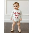thumbnail image 6 of BemeyourBBs Baby Girl Christmas Romper Embroidery Ribbed Infant Winter Sweater, 6 of 9