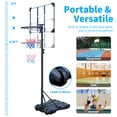 thumbnail image 3 of Outdoor Basketball Hoops Basketball Hoop Portable Basketball Goal for Indoor Outdoor Basketball Stand 5.4-7 ft Adjustable 32 in Backboard with Wheels,Indoor Basketball Hoops, 3 of 7