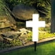 thumbnail image 4 of KAKOWELY Lámpara solar de césped con forma de cruz, lámpara con forma de cruz, lámpara con forma de cruz, lámpara solar con forma de estaca, 4 of 5