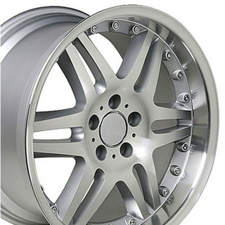 - 18x9.5 Wheel Fits Mercedes Benz - C E S Class SLK CLK CLS Silver Mach'd Rim ET38 (REAR ONLY)