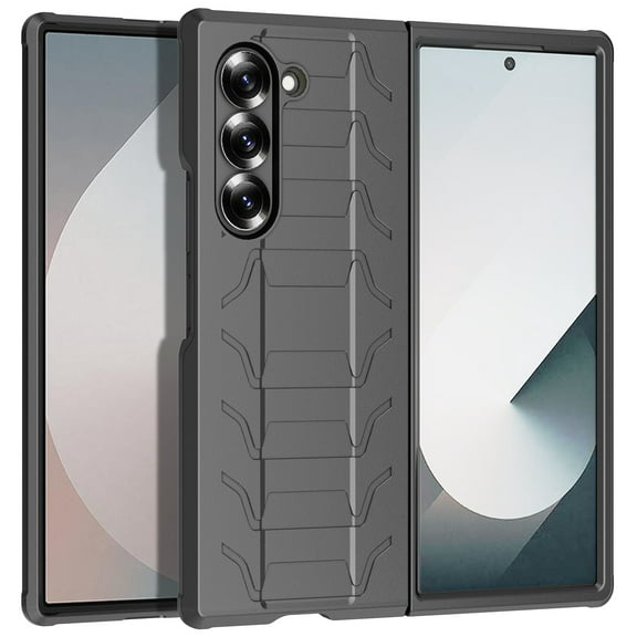 Case for Samsung Galaxy Z Fold 6, Nakedcellphone Special Ops Rugged Protector Cover [Anti-Fingerprint] for Z Fold6 Phone (SM-F956U, 2024) - Matte Black