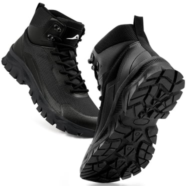 MeMoride Men's Hiking Boots Mid-Top Breathable Non-Slip Outdoor Trekking Shoes