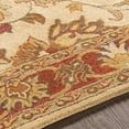 thumbnail image 6 of BoutiqueRugs Dresher Boho Hand Tufted Wool Natural Fiber Soft Area Rug - Traditional Floral Damask Carpet for Living Room, Bedroom, Dining Room - Tan, Rust, Olive - 5' x 8', 6 of 19