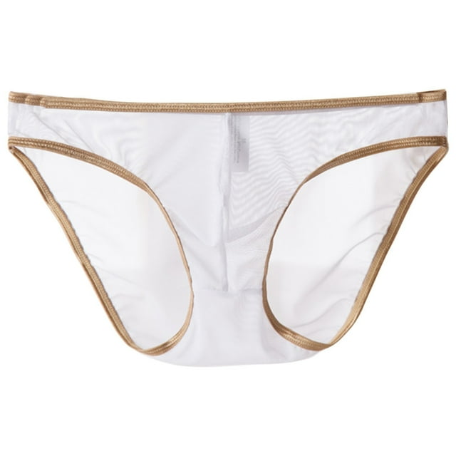 Aayomet Briefs for Men Boxeur Culottes Triangle en Maille Ultrafine Transparentes Culottes Aguichant (Blanc, TG)