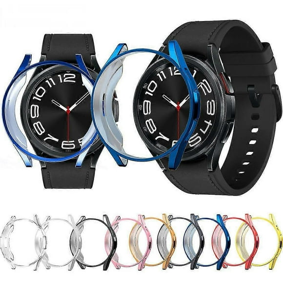 (44 mm)9 Pack Case Compatible With Samsung Galaxy Watch 6 Screen Protector 40mm 44mm, Tpu Soft Cover Full Protection