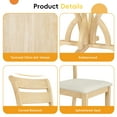 thumbnail image 6 of Harper & Bright Designs Farmhouse Round Extending Dining Table Set, Extendable Kitchen Table Set with Removable Leaf and 4 Upholstered Chairs for Small Places, Natural, 6 of 17