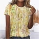 thumbnail image 1 of Fiudx Liquidación de Ofertas Flash Camiseta con Estampado Del Día de La Independencia, Informal Ya La Moda, con Cuello Redondo y Top de Manga Corta para Mujer, 1 of 4