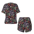thumbnail image 2 of Sigee Snakes And Snake Fruit for Sleepwear Casual Pjs with Pockets Women's Pajamas Sets Shorts 2 Piece Short Sleeve Lounge Sets 3X-Large, 2 of 9