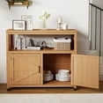 thumbnail image 6 of MEDERLO Wooden Patio Bar Table Set with Storage, Buffet Cabinet Sideboard for Outdoor and Indoor, 6 of 8