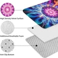 thumbnail image 5 of Colorful Tie Dye Flame Flower Pattern Bathroom Rugs Sets 3 Piece,Toilet Cover Set,Absorbent Non Slip Bathroom Mats Sets with U-Shaped Contour Rug Toilet Rug Set, 5 of 5