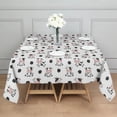 thumbnail image 3 of White Cow Black Dot Cow Pattern Square Tablecloth,Waterproof Square Table Cover,Wipeable Spillproof Washable Table Cover for Home Kitchen Party Decor 52"x52"(132x132cm), 3 of 6