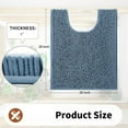 thumbnail image 2 of GoXteam Toilet Rug U-Shaped, Super Absorbent Chenille Bathroom Rugs and Strong TPR Non-Slip Backing for Toilet Rugs, Machine Washable, Bath Mats for Bathrooms, 20"x 20", Fog Blue, 2 of 7