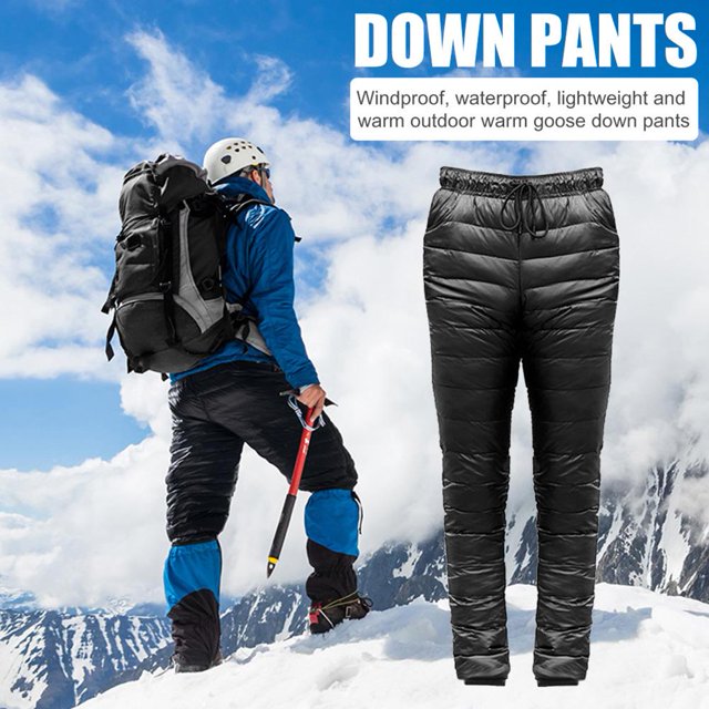 Hombres abajo pantalones Senderismo A prueba de viento Cordón Abajo Pantalones Esquí Trekking Escalada engrosada FLhrweasw Nuevo