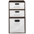 thumbnail image 2 of Niche Cubo Storage Set- 1 Full Cube/2 Half Cubes with Foldable Storage Bins- Truffle/White, 2 of 8