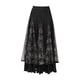 thumbnail image 1 of Falda de baile de salón para mujer, falda de ballet, falda larga de vals para festivales y carreras Talla L Negro, 1 of 9