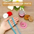 thumbnail image 6 of Uxcell Flat Leather Strap, Length PU Leather Strip Single Sided String Cord Strip for Crafts Necklace Bracelets Dark Grey 3/8", 6 of 7