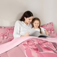 thumbnail image 5 of Castle Fairy Ribbon Bow Knot Personalized Initial S Bedding Comforter Set 2pcs for Preppy Child Teens,Pink Bow-Tie Twin Comforter Sets Microfiber,Dreamy Princess Bow Alphabet Breathable Bedding Set, 5 of 8