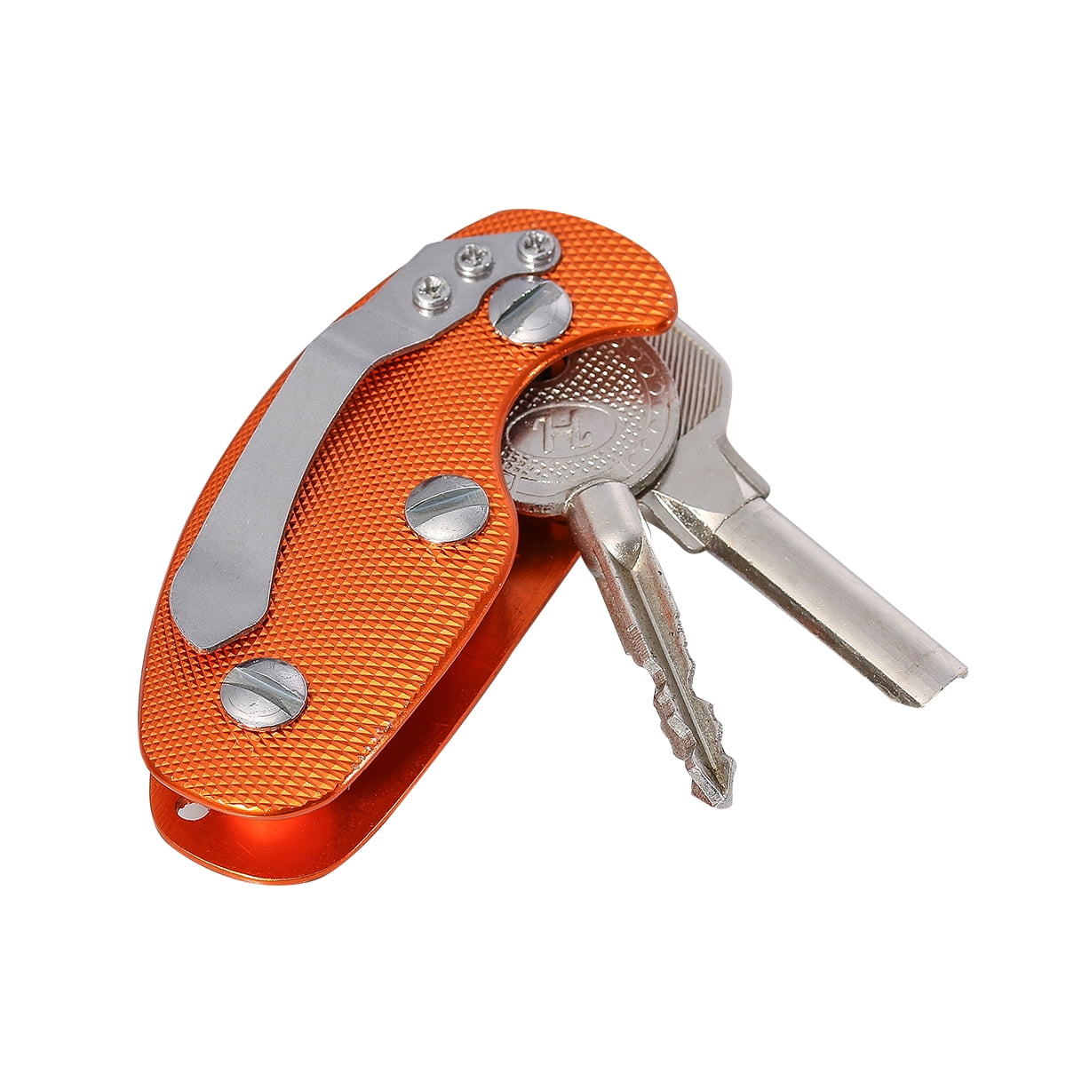 Aluminum Key Holder Clip Folder Outdoor Pocket Tool (Orange)