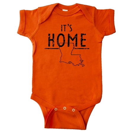 

Inktastic It s Home- State of Louisiana Outline Distressed Text Gift Baby Boy or Baby Girl Bodysuit