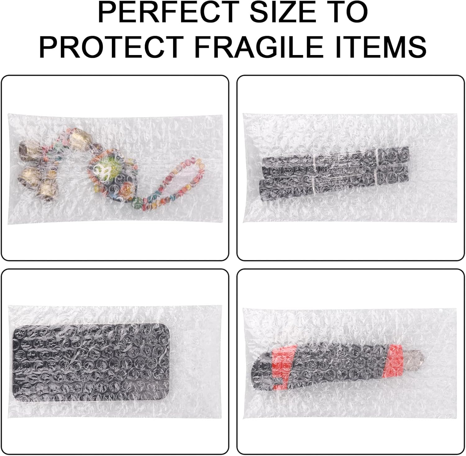 70Pack Self-Seal Bubble Out Bag Pouches 4 x 8 Inch Small Bubble Pouches Bags, Double Walled Bubble Cushioning Bags, Self-Sealing Protective Wrap Cushioning Bags for Shipping, Packing, Moving