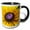 Black/White, variant on 3drose, Black Eyed Susan Flower Blooming. Native to North America., 15oz Two-tone Yellow Mug