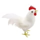 thumbnail image 5 of Escultura de gallo, decoración de patio, regalos para exteriores, figura de gallo, gallo divertido Blanco, 5 of 9