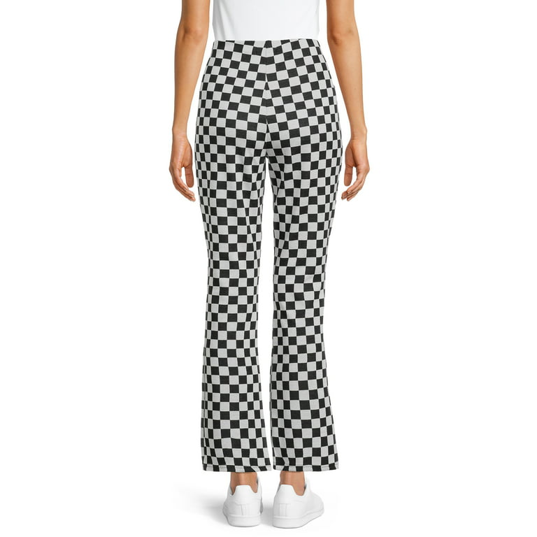 Juniors Hello Kitty And Friends Checkered Womens Mid Rise Flare Pull-On  Pants, Color: White - JCPenney