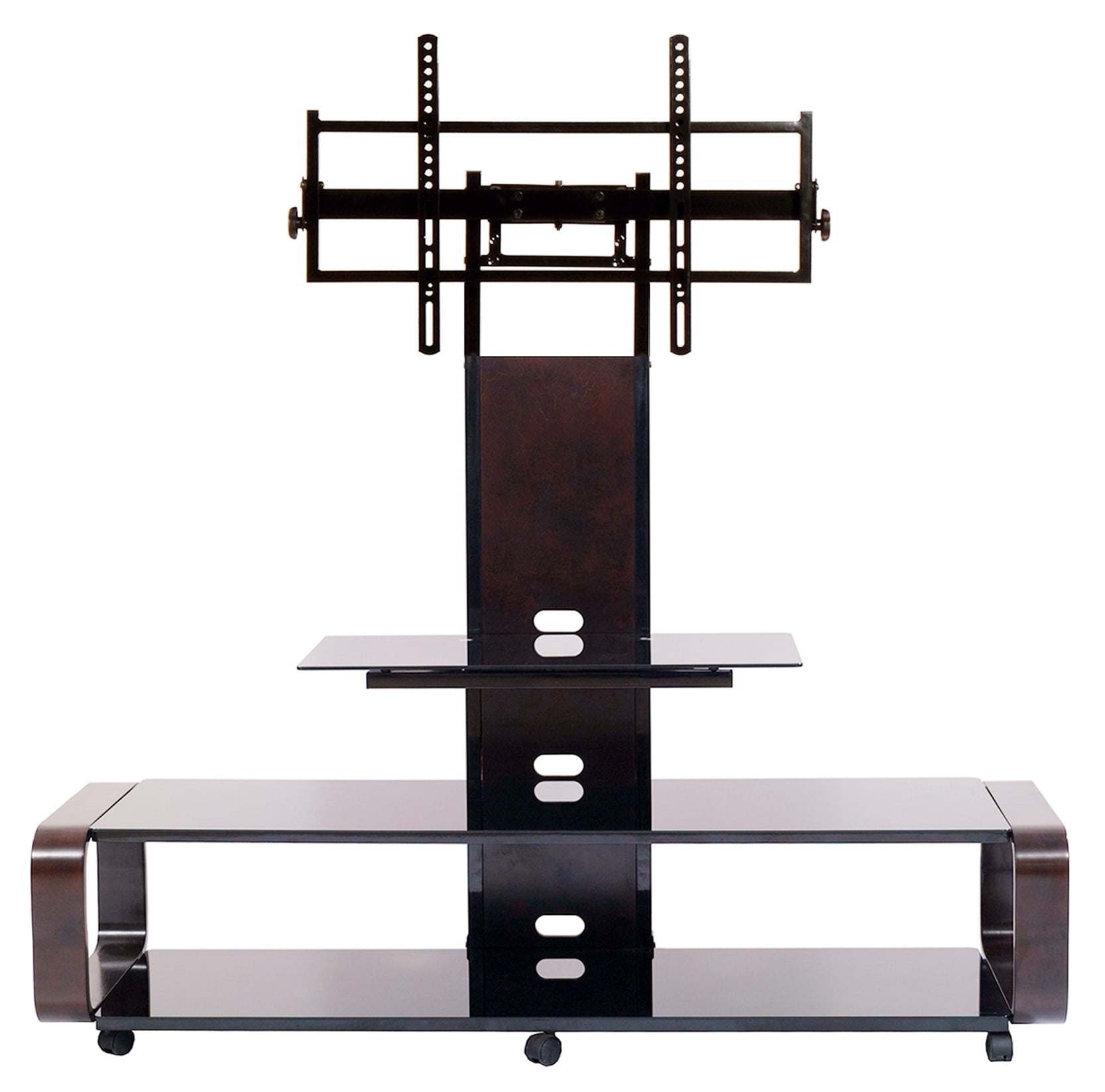 Transdeco TV Stand With Universal Mounting System and Caster for 35 to 65-inch L for sale online 