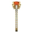 thumbnail image 3 of Clara Pucci 14K Yellow Gold 1.47ct Red Solitaire with Accents Ring, 3 of 8