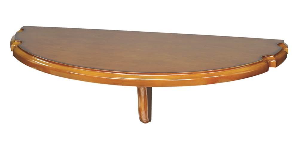 Wall Pub Table In Chestnut Finish, Half Round Wall Mounted Bar Table