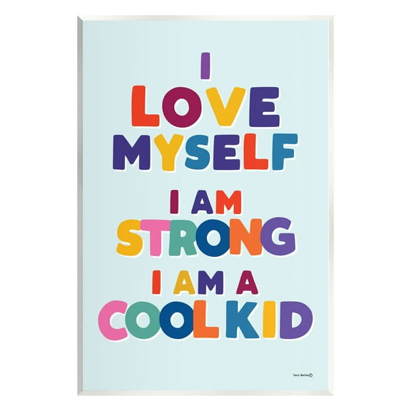 Stupell Industries Kid's Self-Esteem Phrases Inspirational Painting Unframed Art Print Wall Art, 10 x 15