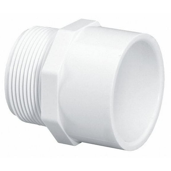 Manufacturer Varies PVC Male Adapter, MNPT x Socket, 1-1/2 in Pipe Size 436015