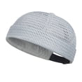 thumbnail image 2 of longantii Men’s Breathable Brimless Docker Hat, Adjustable Lightweight Mesh Skull Cap for Summer Outdoor Wear(Light Gray), 2 of 7