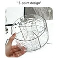 thumbnail image 6 of CxhicLuv Transparent Water Ripple Rotating Storage Box, 5 Compartment Desk Organizer for Office & Cosmetics, Large Capacity Pen Holder & Makeup Storage, Clear Plastic Desktop Shelf, 6 of 8