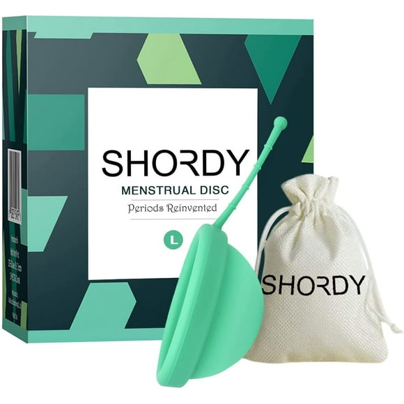 SHORDY Reusable Menstrual Disc (Large) Leak-Free Period Disc Tampons, Pads & Cups Alternative (Green)
