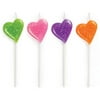 Club Pack of 48 Multi-Color Glitter Hearts Decorative Birthday Cupcake Pick Party Candles 3.25"