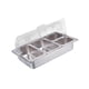 thumbnail image 4 of Plato de frotamiento Gloria juego de calentador de Buffet Acero inoxidable 4 ranuras, 4 of 9