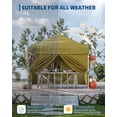 thumbnail image 7 of 4 Piece Canopy Sidewalls for 10x10 Pop Up Canopy, Waterproof & UV Protection Canopy Side Walls, Instant Canopy Tent SunWalls (Tent NOT Included), Khaki, 7 of 7