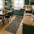 thumbnail image 3 of ATHOPE Floral 2x6 Area Rug, Machine Washable Rugs Soft Non Slip Low Pile Rugs for Living Room Bedroom Nursery Kitchen Dining Room Indoor, Floral Print Pattern Runner Carpet, Dark Green, 3 of 8