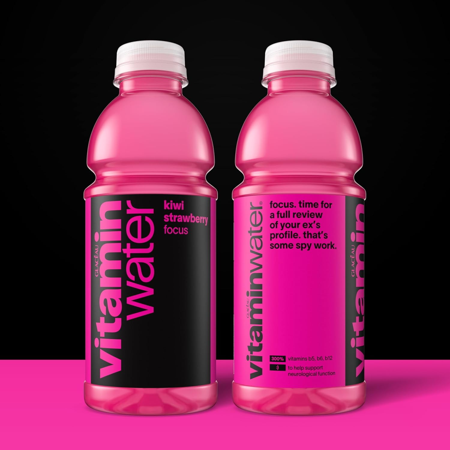 vitaminwater Zero Sugar FOCUS – Case of 12 (20 oz Bottles) | Kiwi Strawberry Flavor | Nutrient Enhanced Hydration Drink with Vitamins & Electrolytes