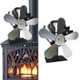 thumbnail image 1 of Mejora de 5 estufa alimentada con calor nuevo ventilador ecológico para chimenea quemador de troncos de (65 ℃- ℃) - De plata Macarena Ventilador de estufa alimentado por calor, 1 of 8